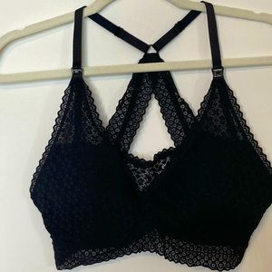 Black lace maternity bra/bralette   size large